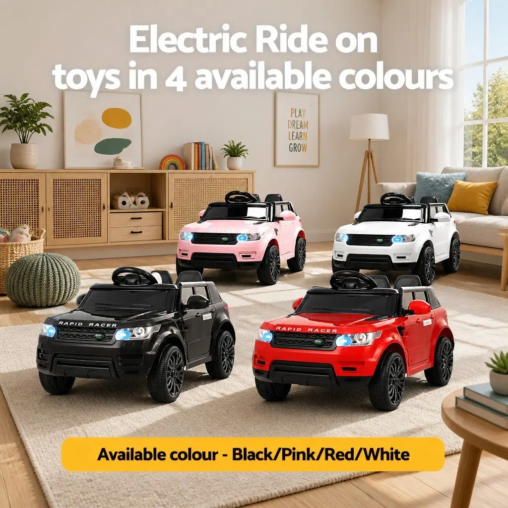 Kids Electric Ride On Car 12V Remote Control SUV Toy White Rechargeable Battery