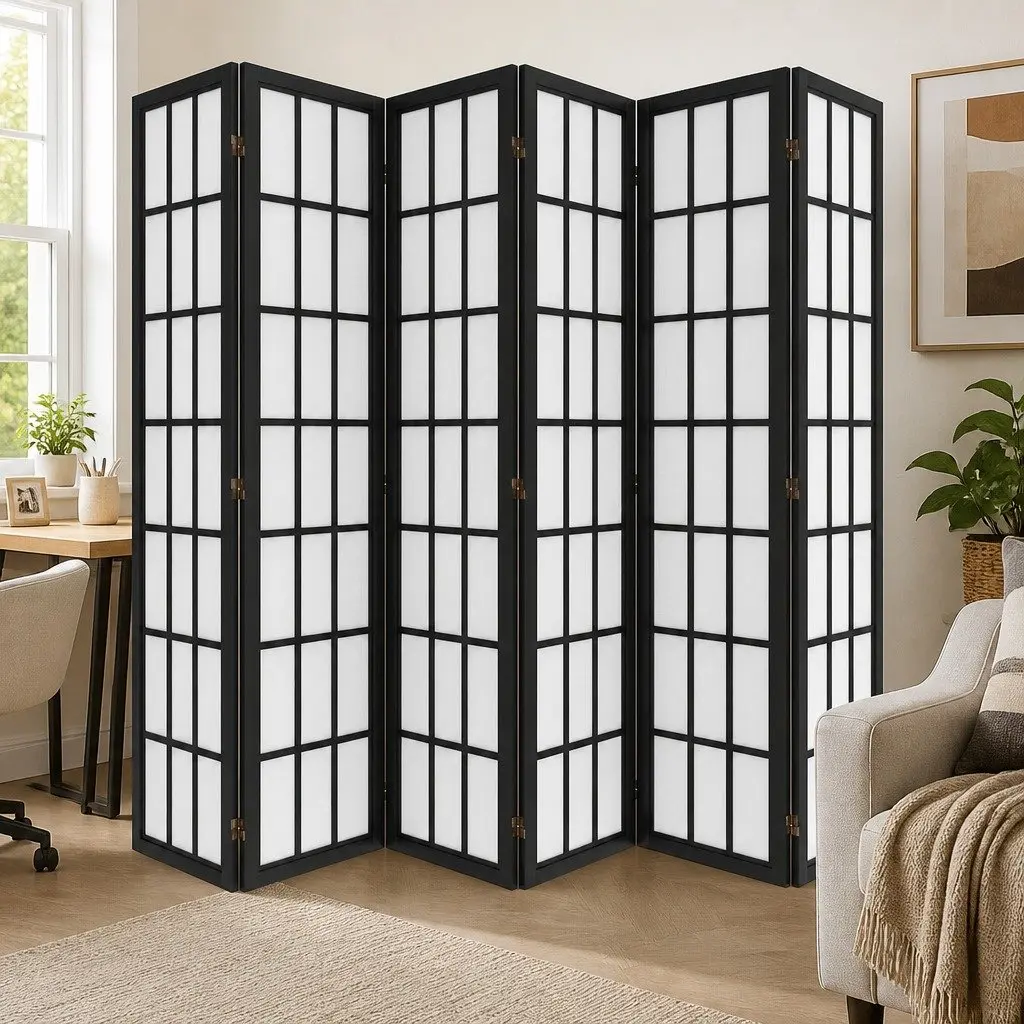 6 Panel Folding Room Divider 170cm Freestanding Screen Partition Privacy