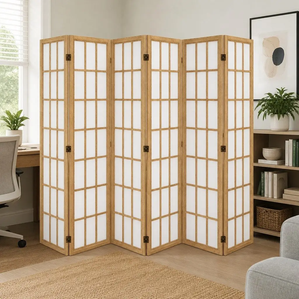 6 Panel Room Divider 170cm Freestanding Folding Screen Privacy Partition