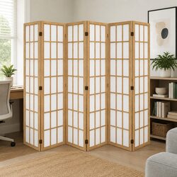 6 Panel Room Divider 170cm Freestanding Folding Screen Privacy Partition