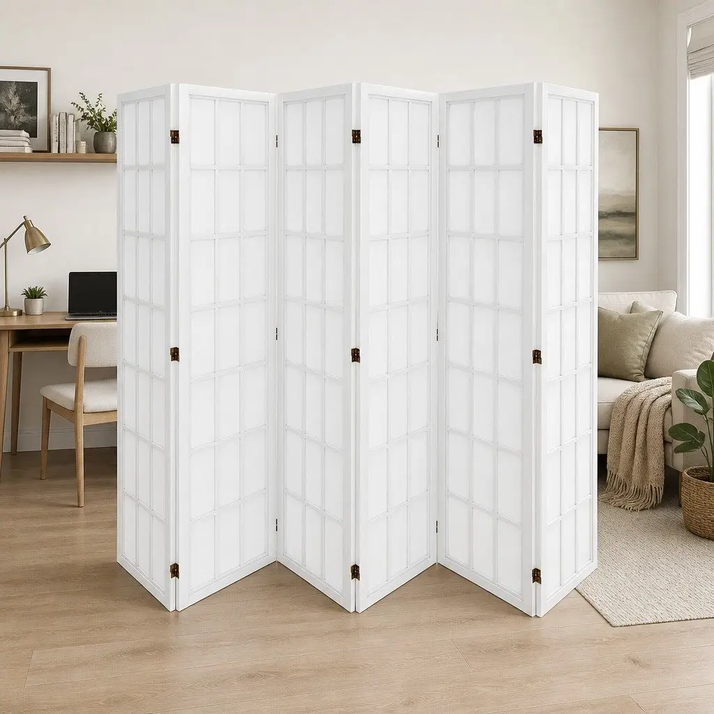 6 Panel Room Divider 170cm Freestanding Folding Screen Partition Privacy