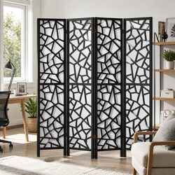 Compact 4-Panel Room Divider - Easy to Move and Setup