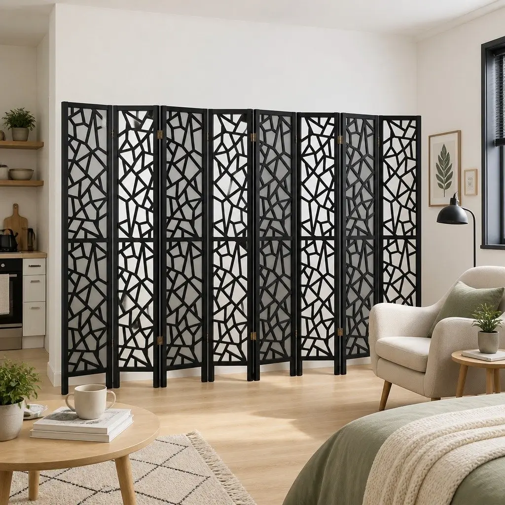 8 Panel Room Divider Screen 325x170cm Foldable Privacy Partition Folding