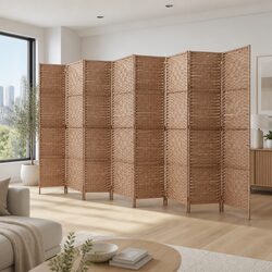 Compact and Stylish 8-Panel Room Divider for Versatile Spaces