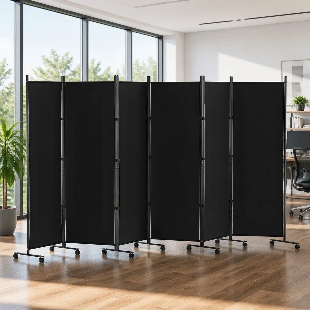 Folding Room Divider with 6 Panels