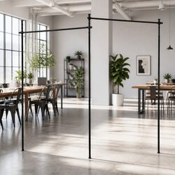 Adjustable Room Divider Curtain Rod - Durable Design