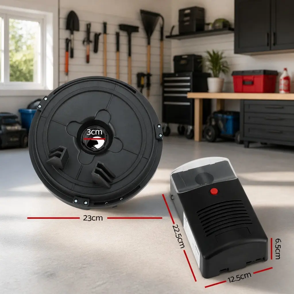 Automatic Roller Door Opener Black 250N Motor Soft Start Soft Stop for Garage Barn Warehouse