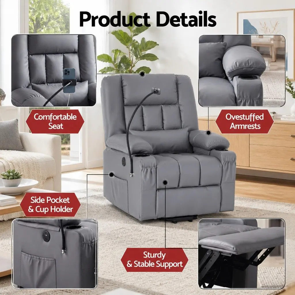 Power Lift Recliner Chair with Massage Function