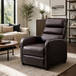 Stylish Brown Recliner Armchair with Adjustable Features