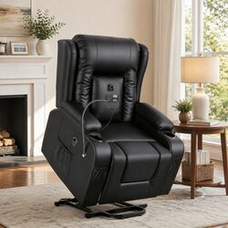 Concise Power Lift Recliner Chair with Massage Function