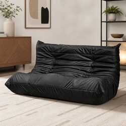 2 Seater Floor Sofa Caterpillar Lounge Chair Living Room Furniture Microfibre