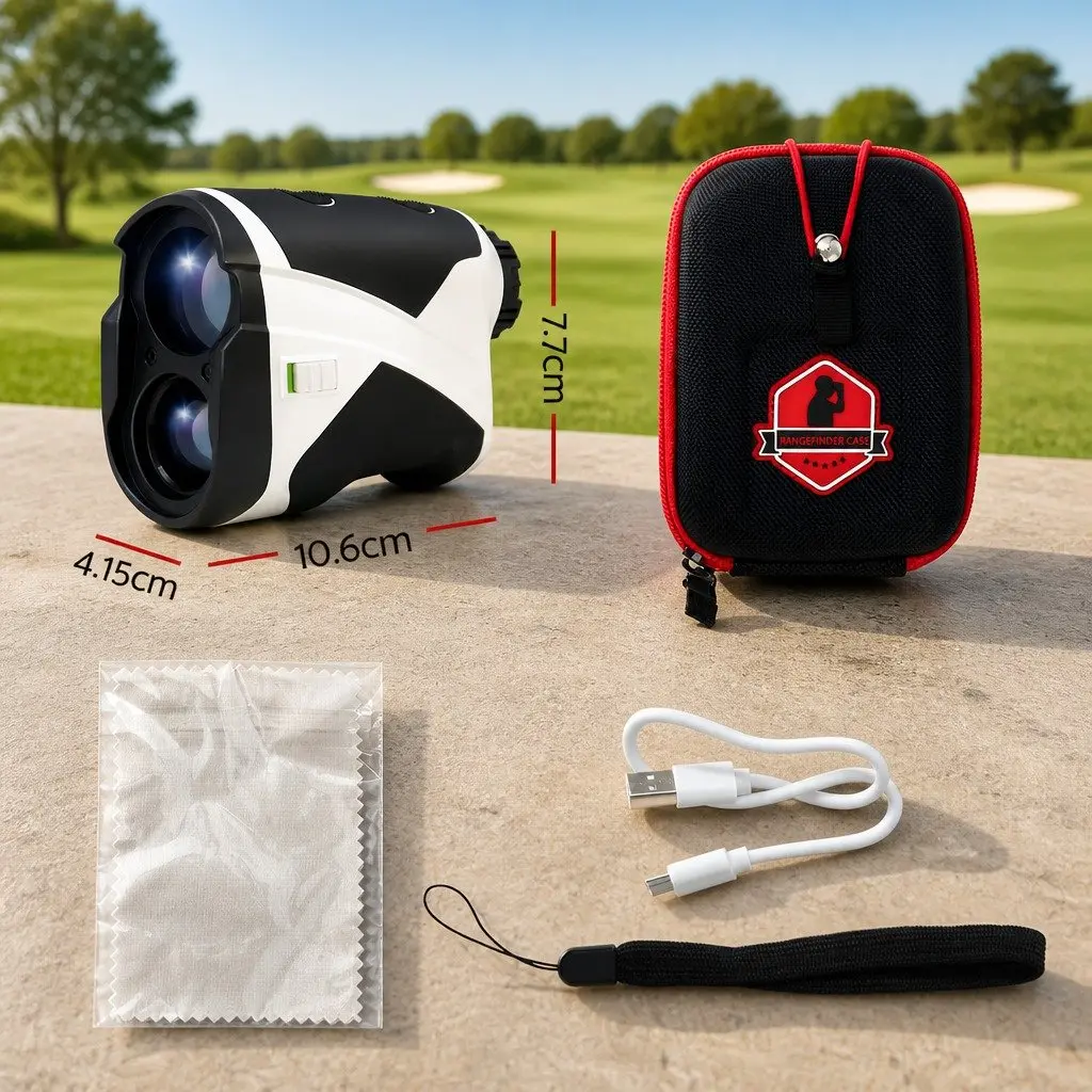 Golf Rangefinder White 700M Laser Distance Slope Compensation Vibration Alert