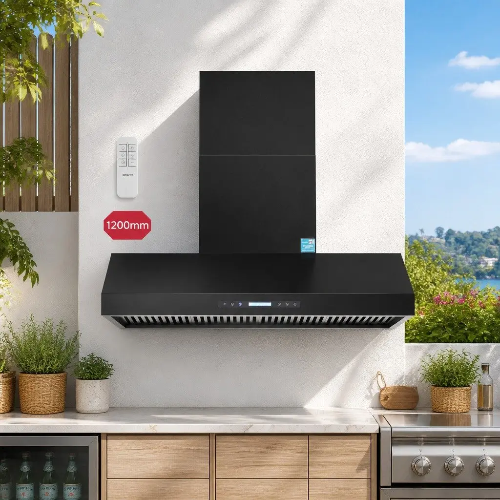 1200mm Commercial BBQ Range Hood with Power