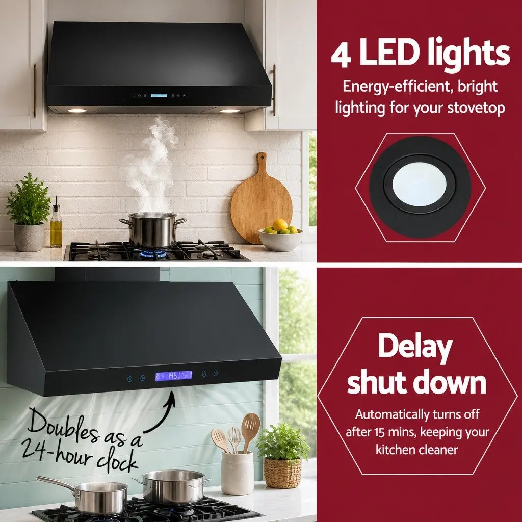 1200mm Commercial BBQ Range Hood with Power