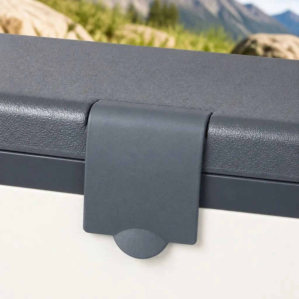 Insulated Cooler Box White Grey 6L Portable Food Storage Waterproof Interior Foldable Handle