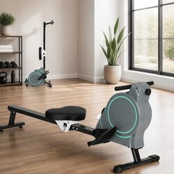 Compact Magnetic Rowing Machine with Adjustable Resistance