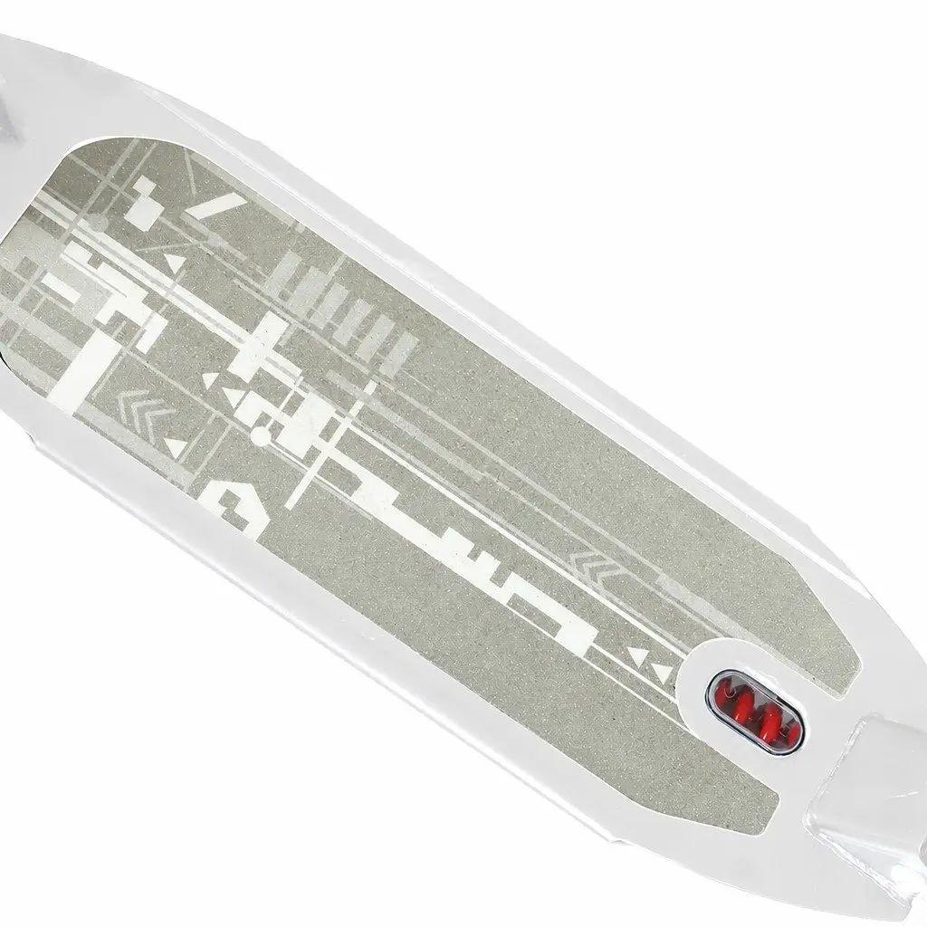 Adult Scooter White Adjustable Height Anti-Slip Deck Dual Brakes