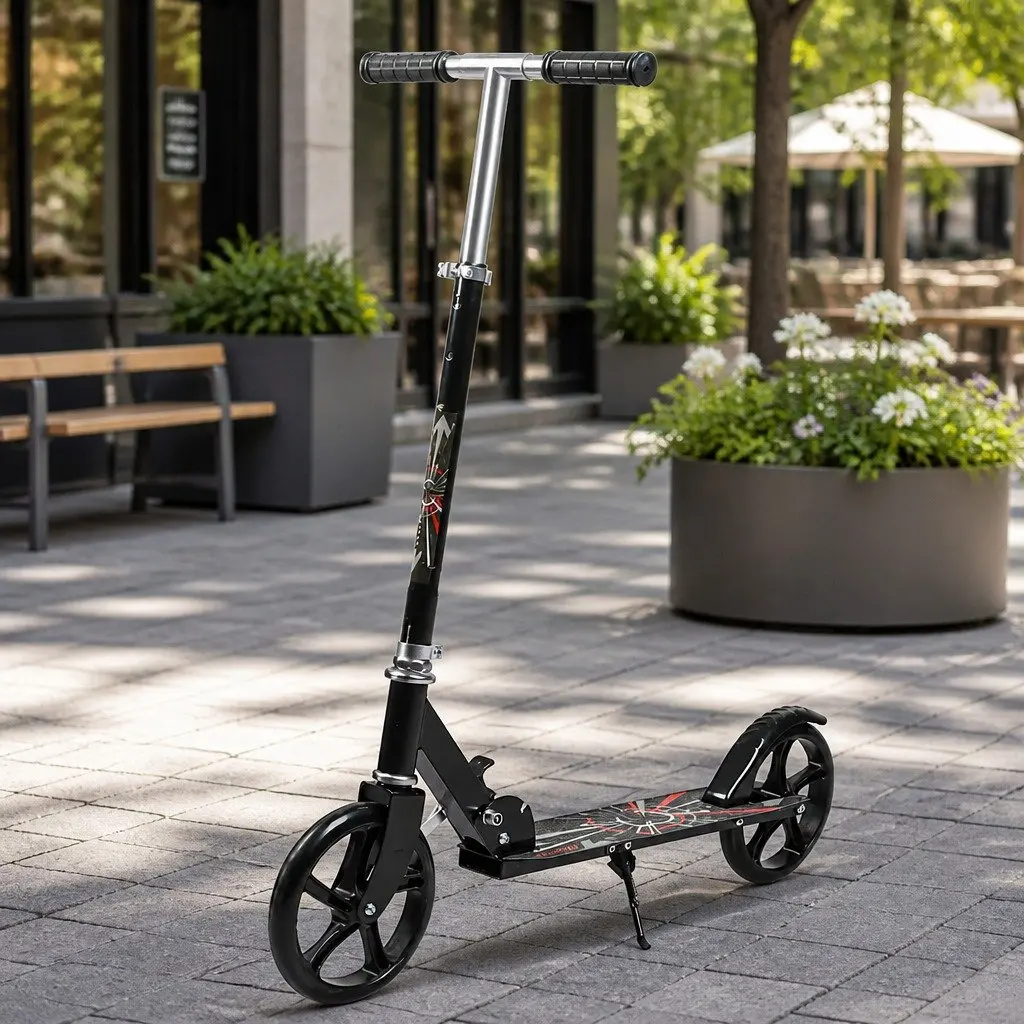 Folding Push Scooter with Large Wheels