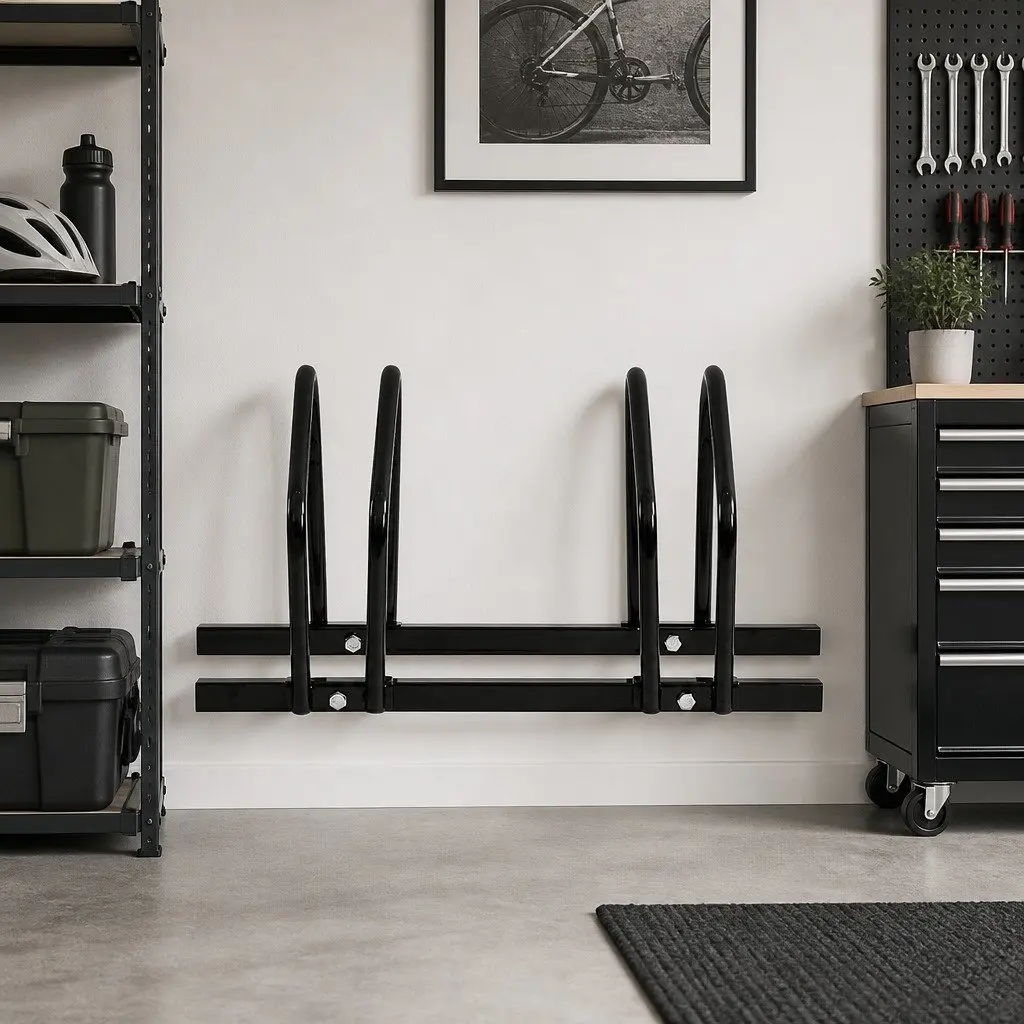 Bike Parking Stand Black 6 Bike Capacity Upright Storage Holder