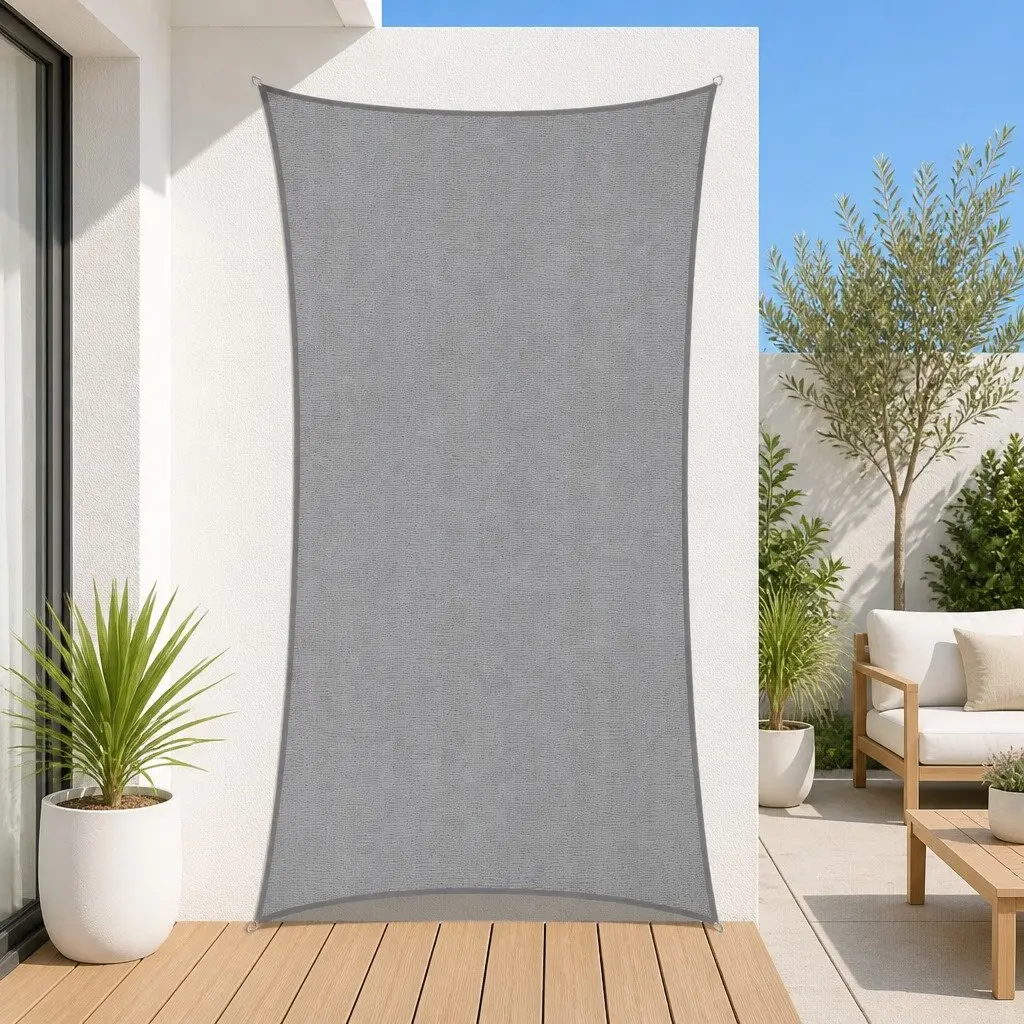 Rectangle Shade Sail Cloth 2X5M Outdoor Canopy UV Block Garden Patio Pool Cover