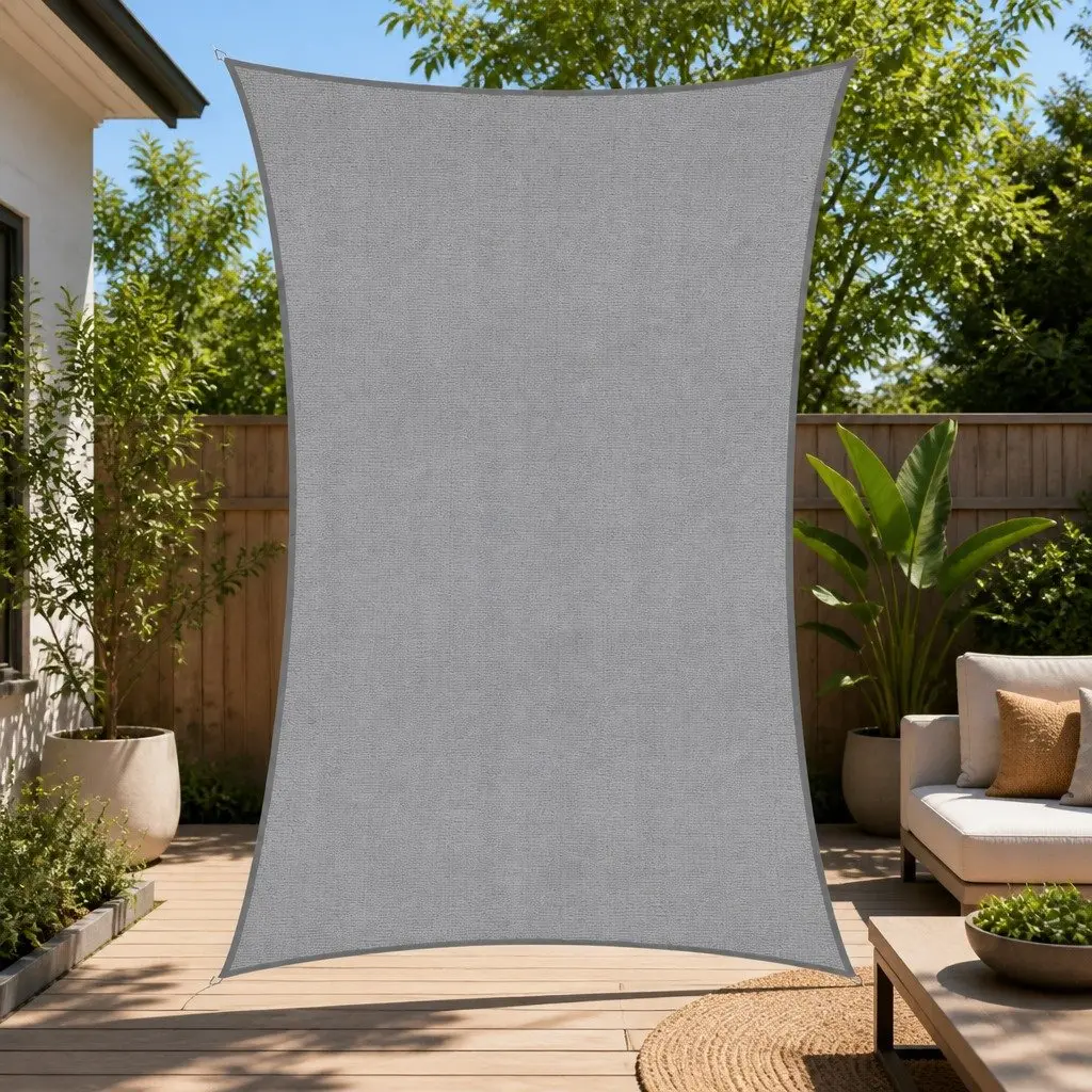 4x7m Grey Shade Sail for UV Protection