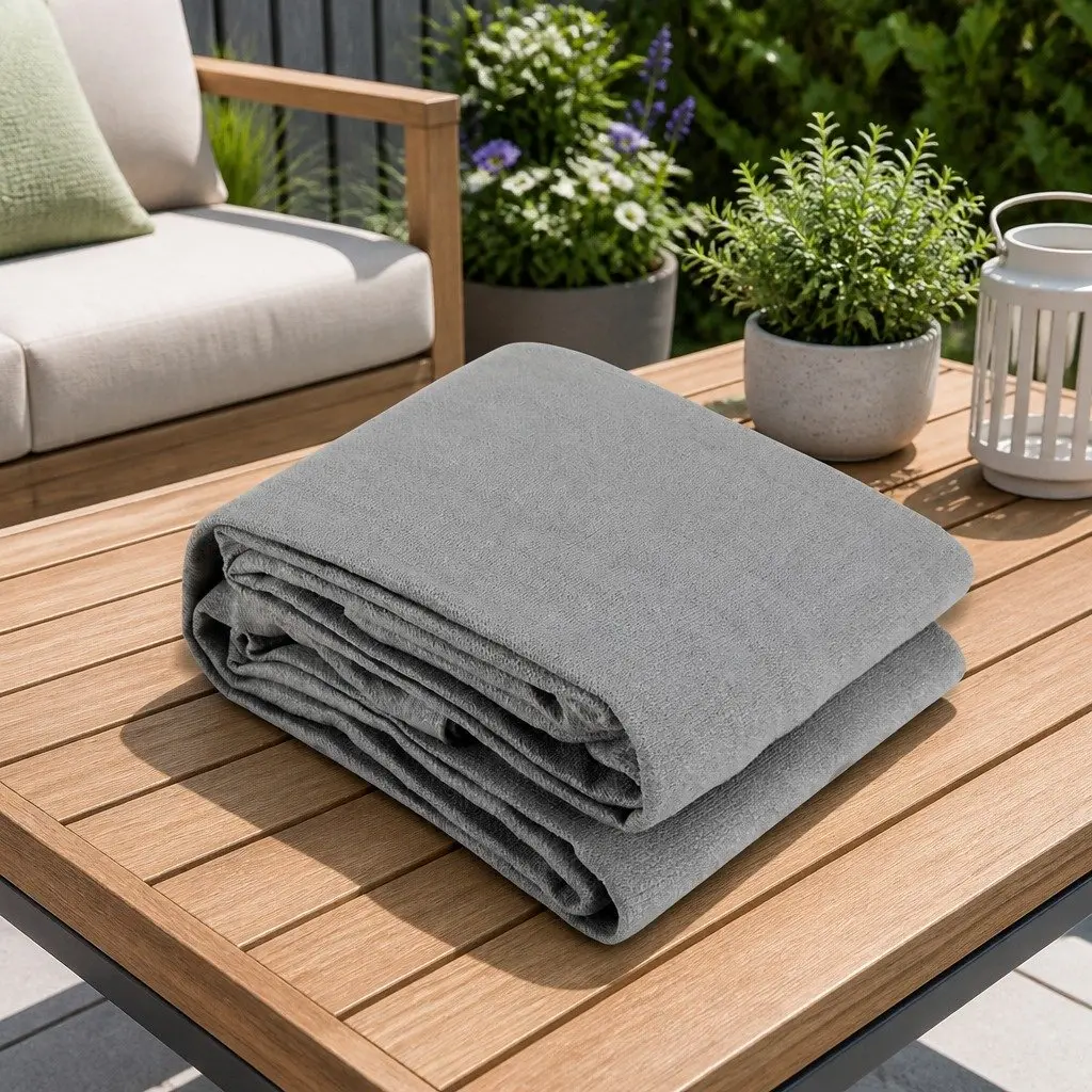 Triangle Shade Sail Cloth Canopy Grey 5x5x7.1m Commercial Grade Outdoor Sunshade