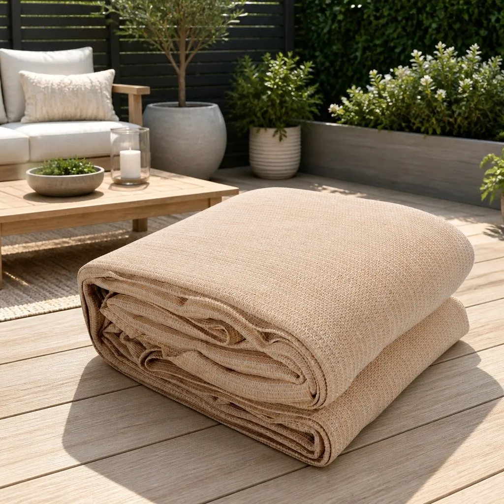 Shade Sail Rectangle Sand 3x4m UV Block Outdoor Garden Patio Sunshade Cloth
