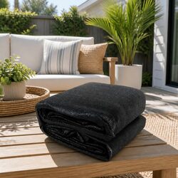 Shade Sail 3x6m Rectangle 280GSM UV Protection Black Outdoor Patio Deck Pool