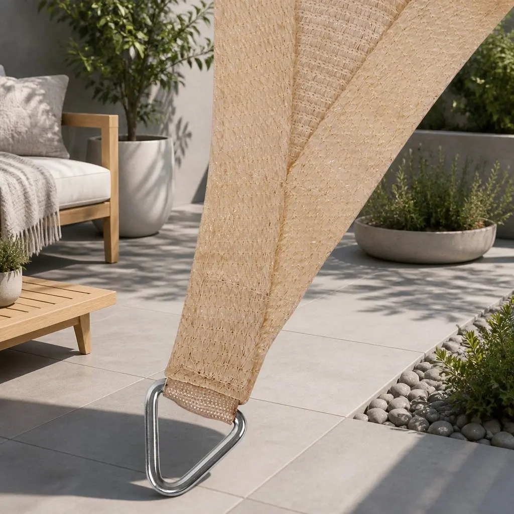 Rectangle Shade Sail Sand 3x6m UV Protection Outdoor Patio Pool Sunshade