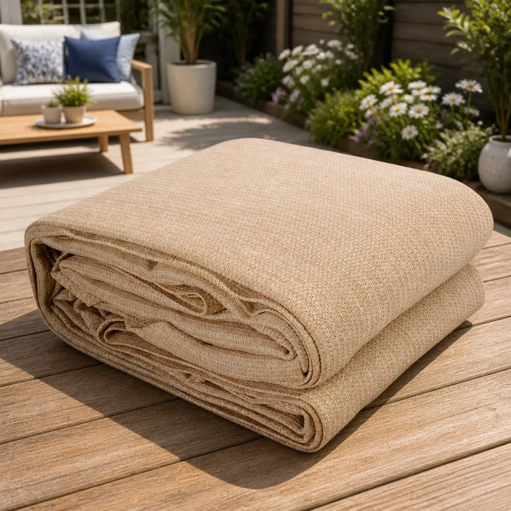 Shade Sail Sand Beige 4x5m Rectangle Commercial Grade UV Block Outdoor Patio Pool Sunshade