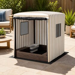 Kids Wooden Sandbox with Canopy – Compact Design