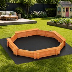 Compact Wooden Octagon Sandpit with Cover