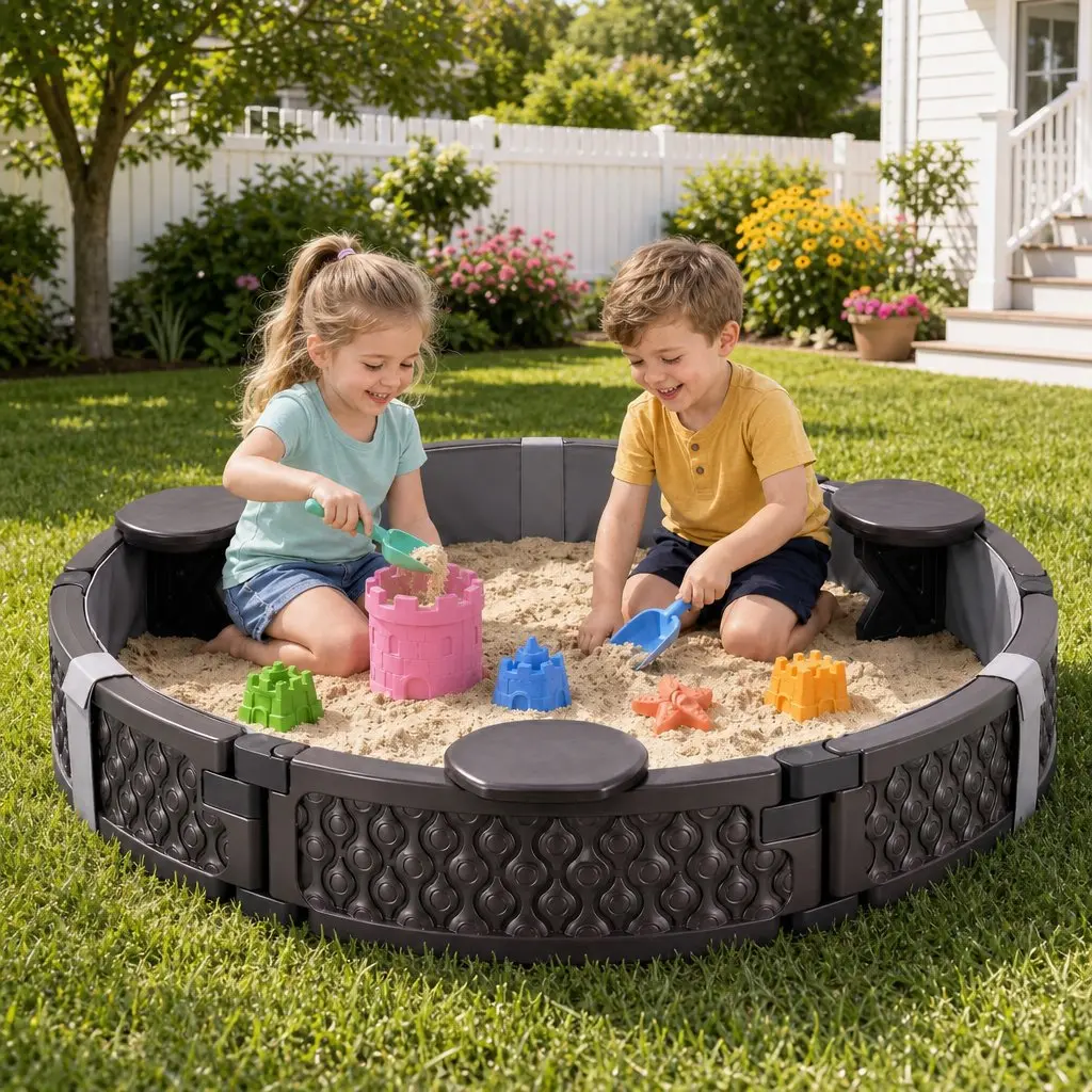 Kids Sandpit with Cover 121cm