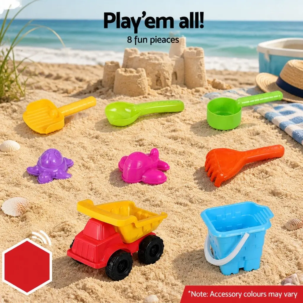 Kids 2-in-1 Sandpit Water Table Multicoloured Extendable Interactive Excavator Sensory Play Toy