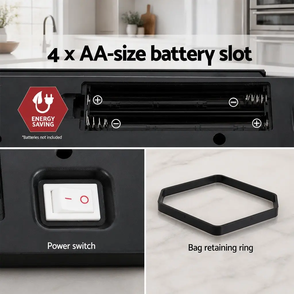 Automatic Bin Silver 70L Motion Sensor Hands-Free Dual Compartment
