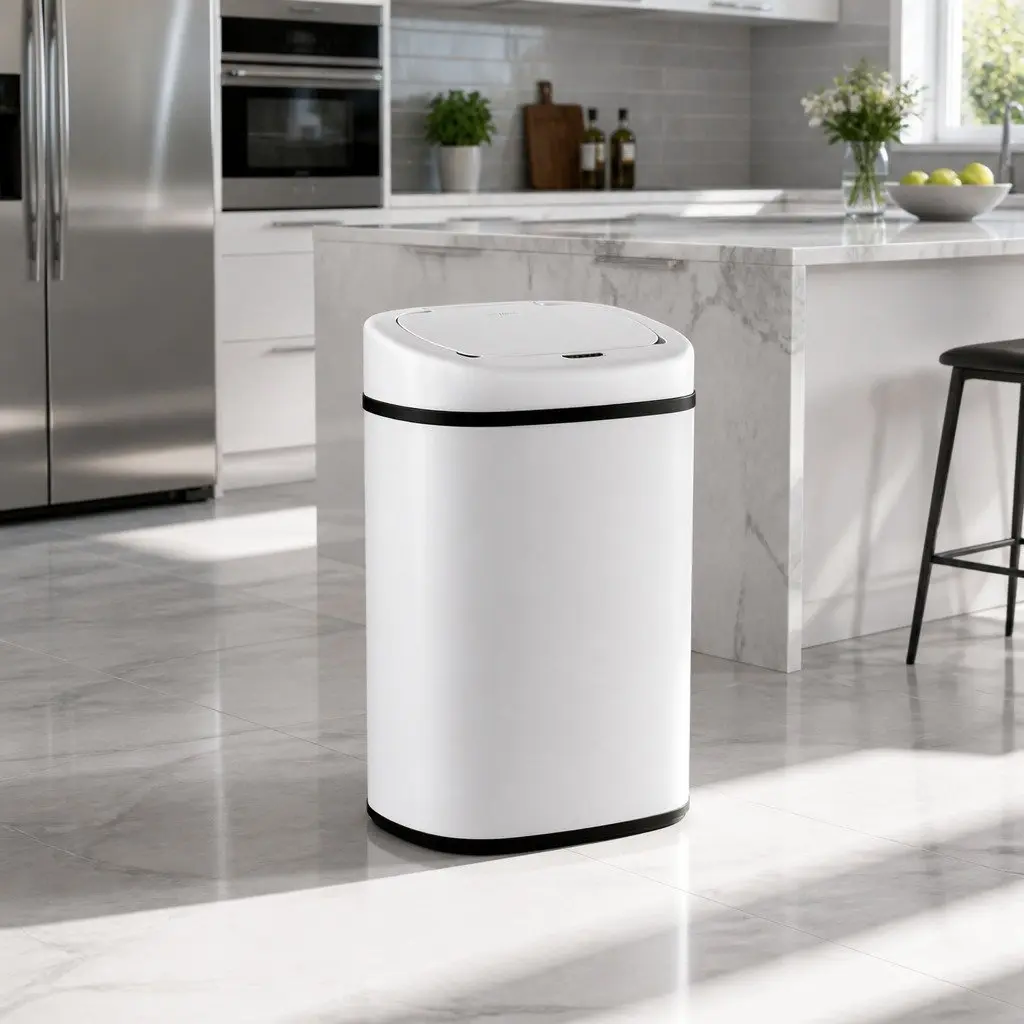 Automatic Bin White 82L Motion Sensor Hands-Free Kitchen Waste Disposal