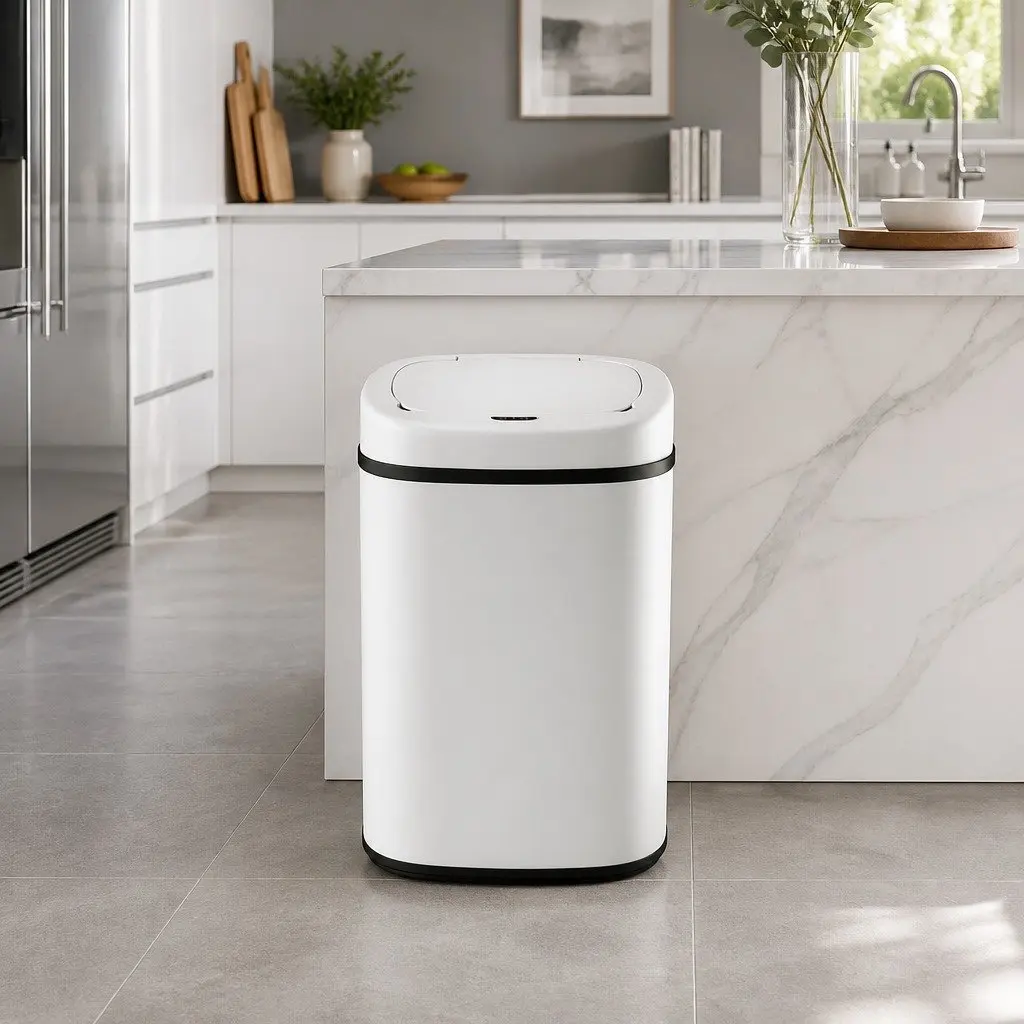 Automatic Bin White 82L Motion Sensor Hands-Free Kitchen Waste Disposal