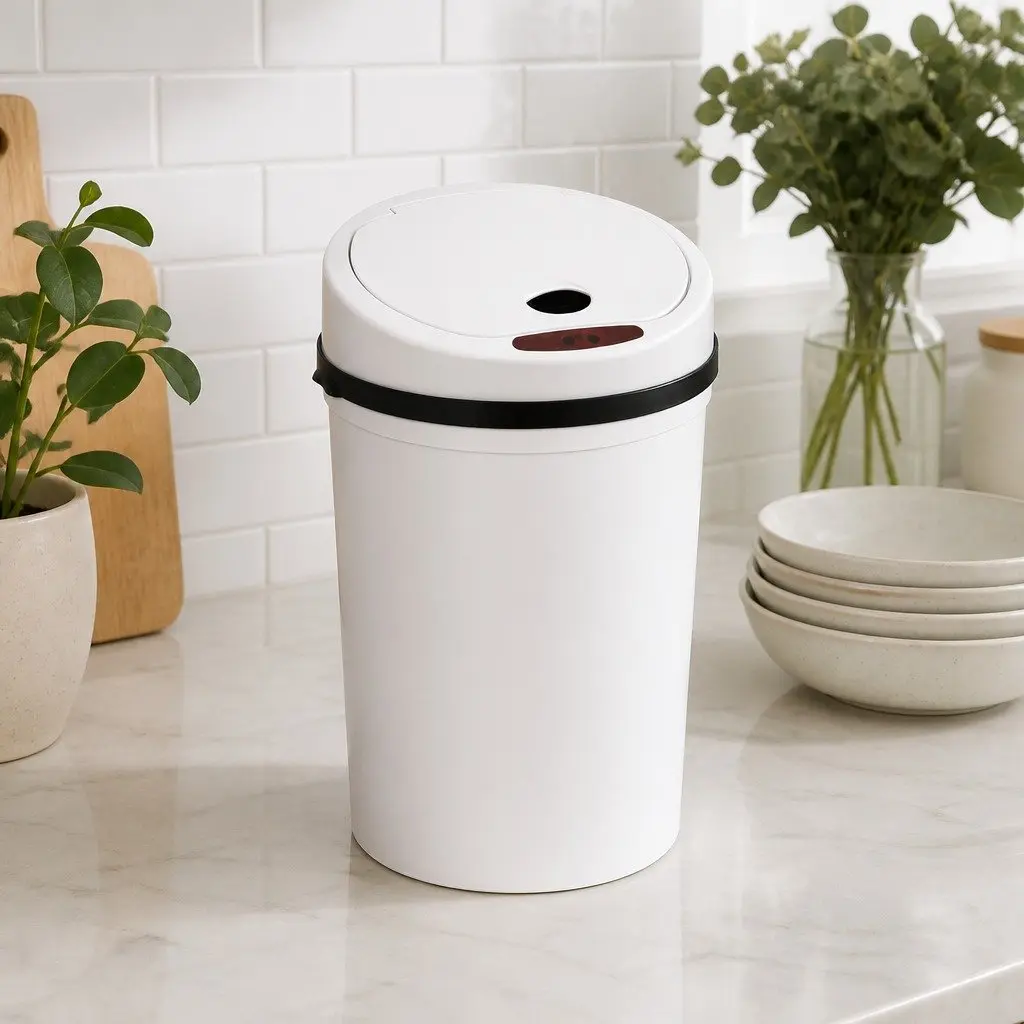 Sensor Bin Motion Automatic Trash Can Kitchen Rubbish 9L White Hands Free