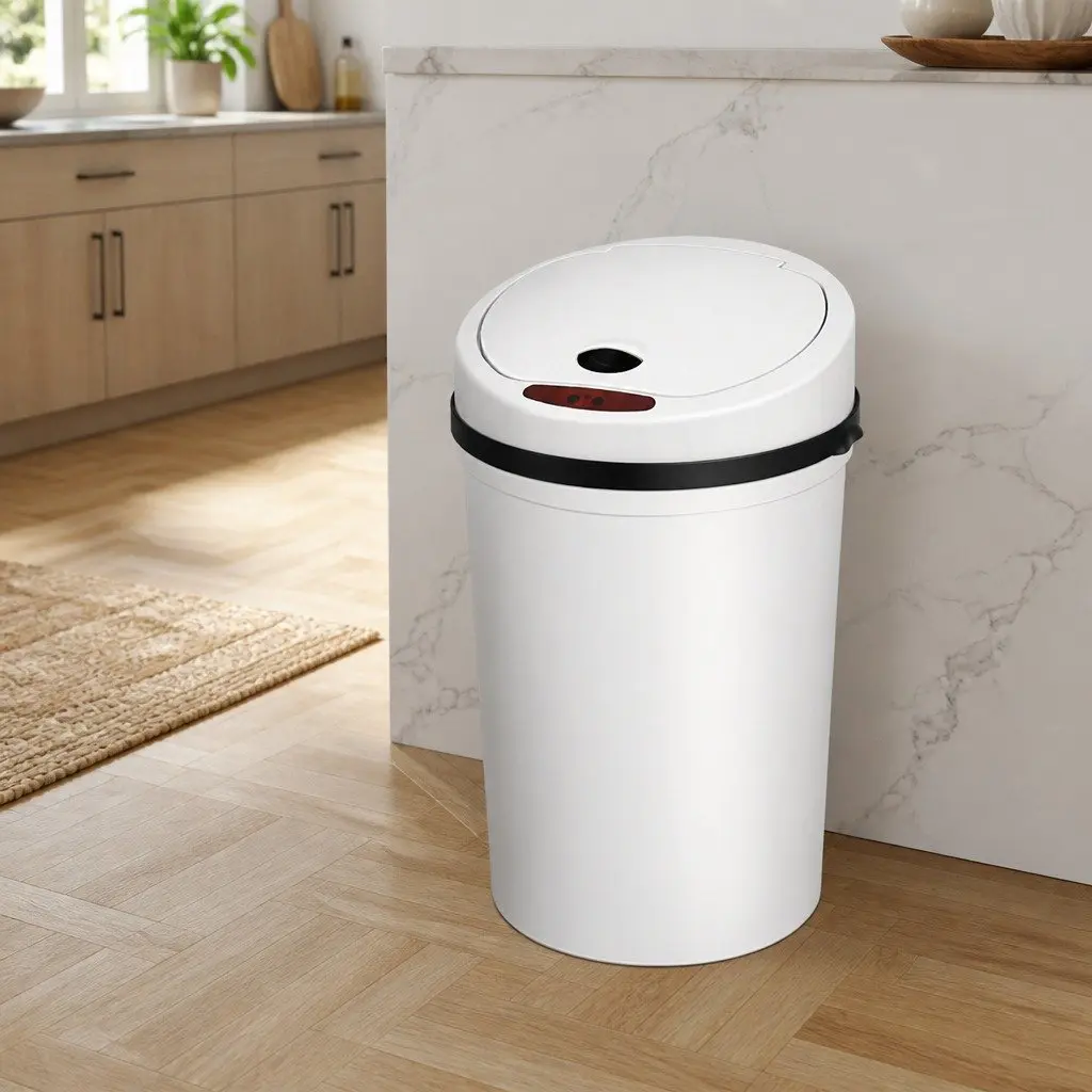 Sensor Bin Motion Automatic Trash Can Kitchen Rubbish 9L White Hands Free