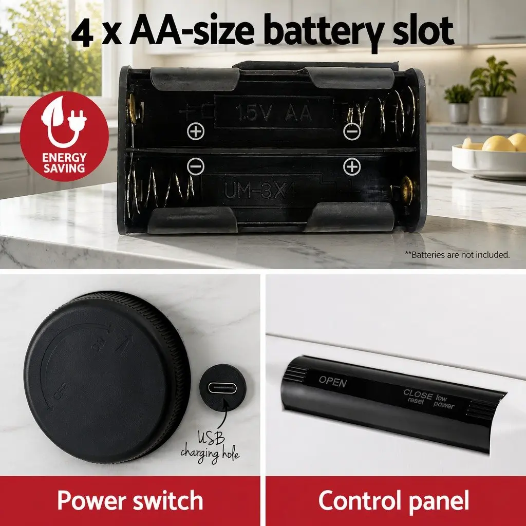 Automatic Trash Can White 50L Motion Sensor Hands-Free Operation Fingerprint-Resistant Iron Body Odour-Controlling Lid