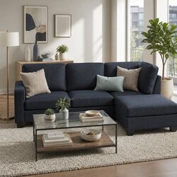 Modular Sofa Chaise Set 4-Seater Dark Grey Lounge Recliner Configuration
