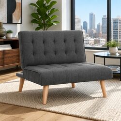 Single Seater Recliner Sofa Bed in Grey - Compact & Versatile