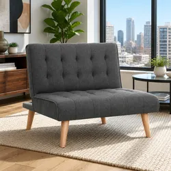 Single Seater Recliner Sofa Bed in Grey - Compact & Versatile