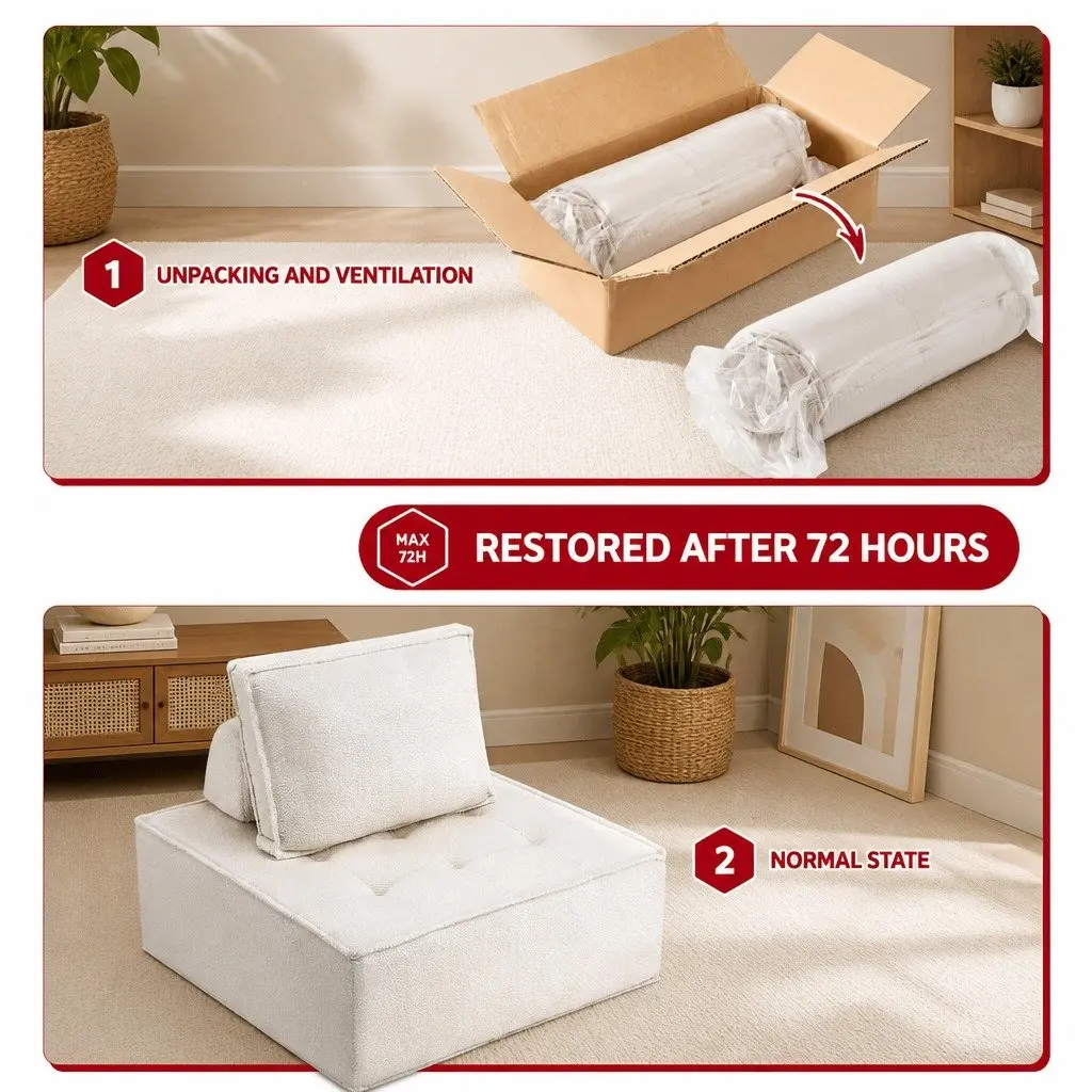 Floor Sofa White Portable Removable Pillow Cushion Seat