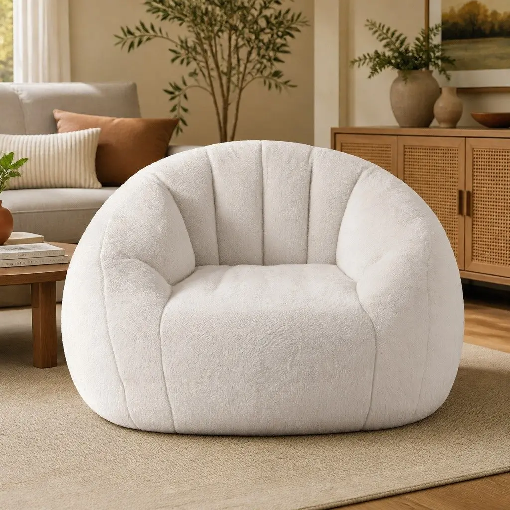 Faux Fur Lounge Chair for Relaxation