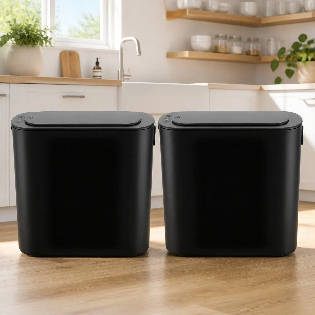 Automatic Motion Sensor Trash Bin 11L Black Kitchen Rubbish Can Touchless