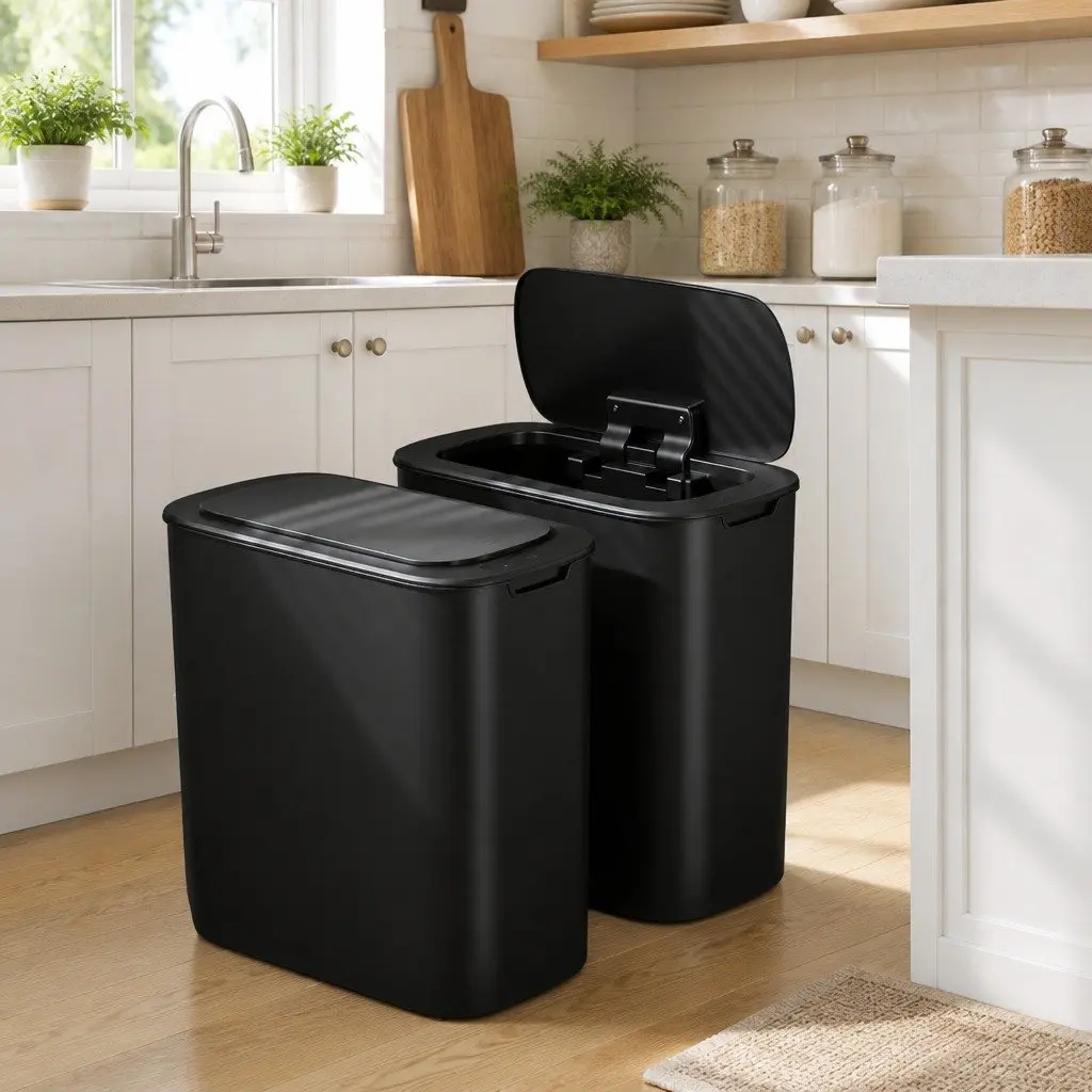 Automatic Motion Sensor Trash Bin 11L Black Kitchen Rubbish Can Touchless