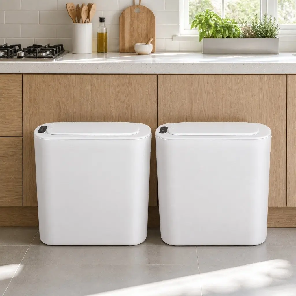 Motion Sensor Trash Bin 11L Touchless Automatic Garbage Can Kitchen Waste Slim