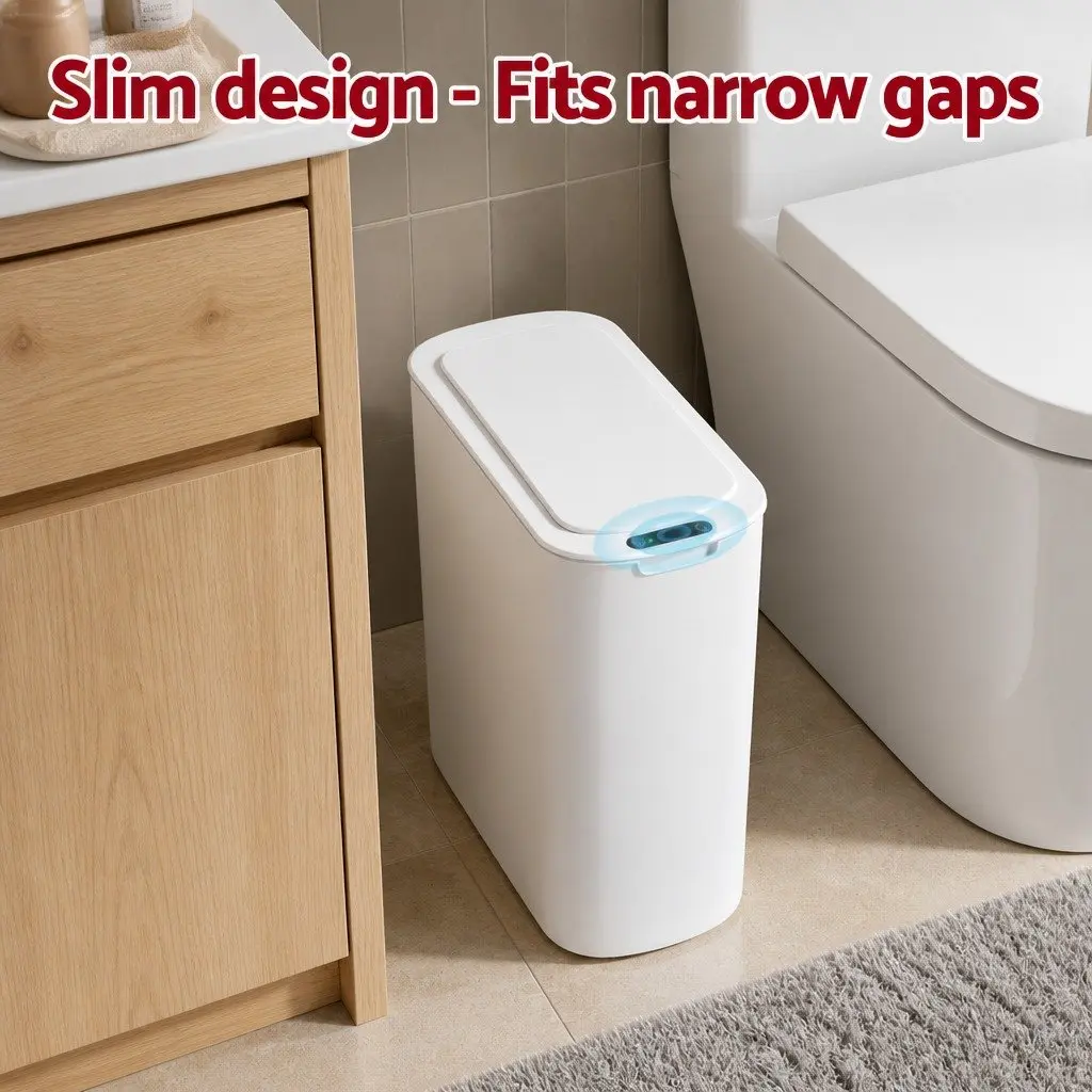 Automatic Motion Sensor Trash Bin 21L Touchless Kitchen Garbage Can Slim