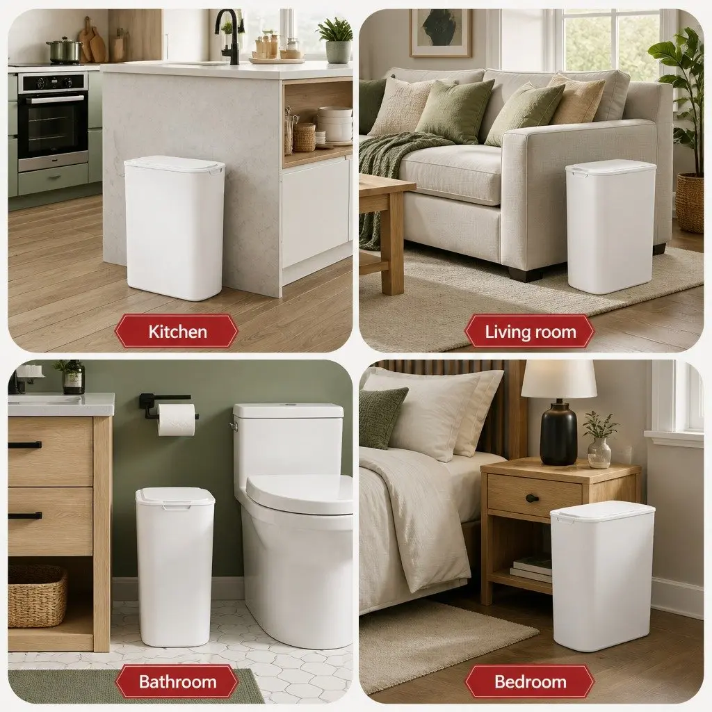 Automatic Motion Sensor Trash Bin 21L Touchless Kitchen Garbage Can Slim